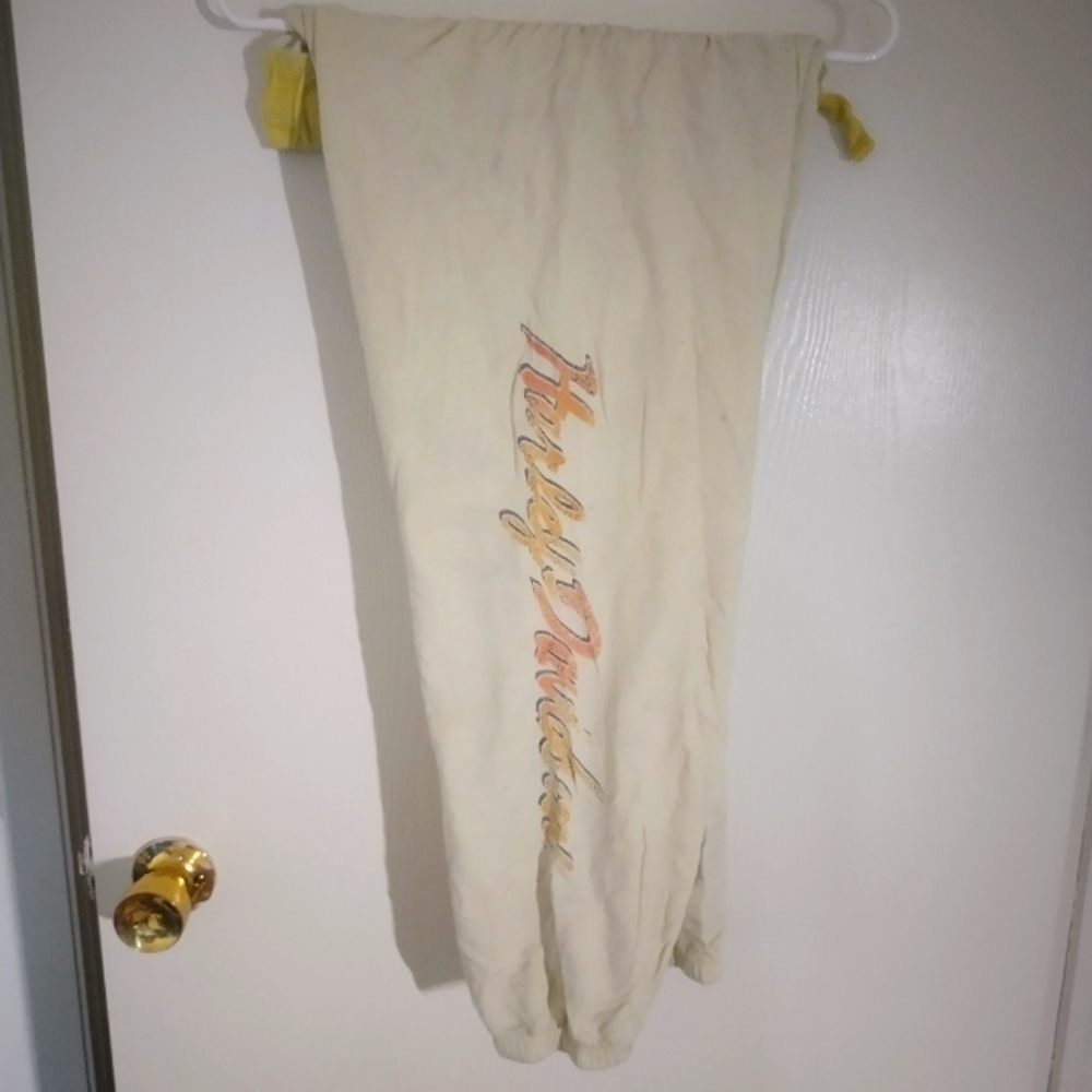 Harley Davidson Yellow Capri sweatpants